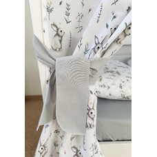 Крыша и шторы для кроватки домика ТД-27