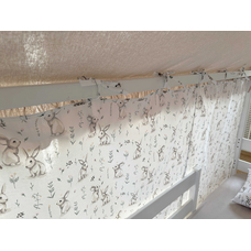 Крыша и шторы для кроватки домика ТД-28