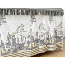 Крыша и шторы для кроватки домика ТД-34