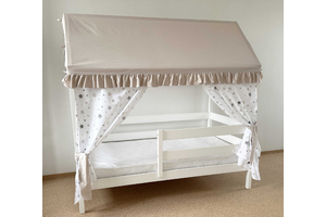 Крыша и шторы для кроватки домика ТД-36