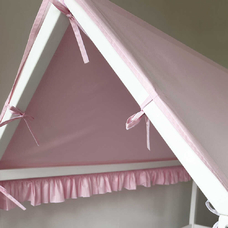 Крыша и шторы для кроватки домика ТД-39