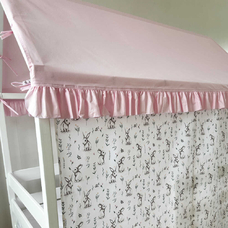 Крыша и шторы для кроватки домика ТД-39