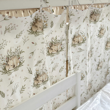 Крыша и шторы для кроватки домика ТД-42