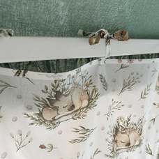 Крыша и шторы для кроватки домика ТД-43